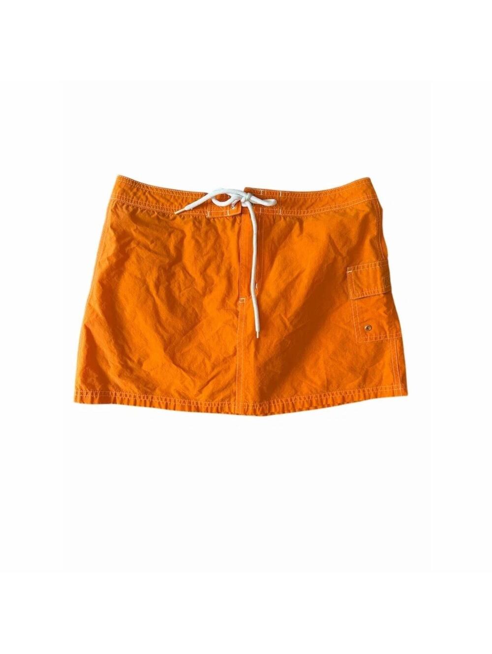 MGM Grand Las Vegas Swim Skirt Cover-Up Orange Drawstring Size S Vintage